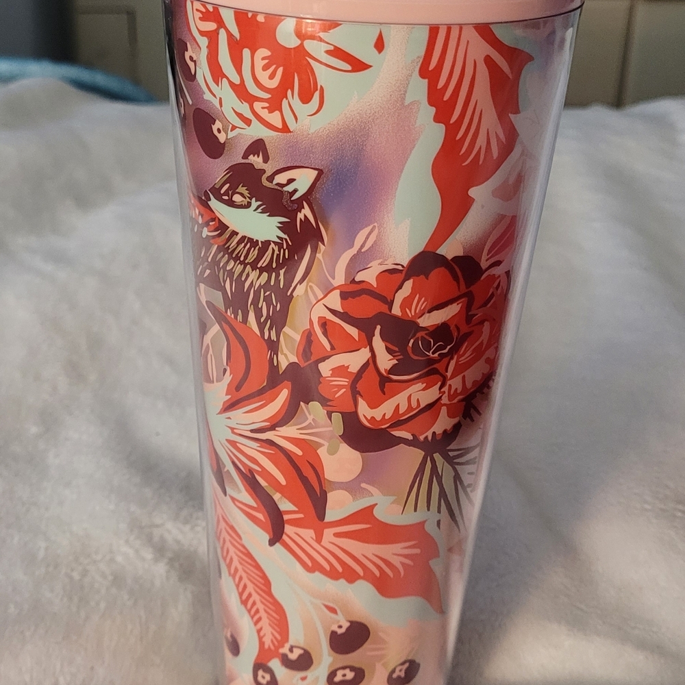 Brand New Starbucks Red Floral Tumbler - Picture 10 of 12